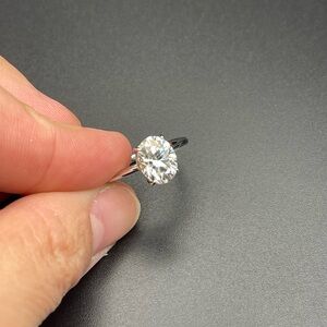 D-Color 2.1 Ct Moissanite Silver Ring